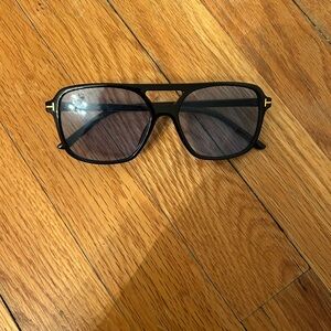 Black Sunglasses with Blue Tint Lenses